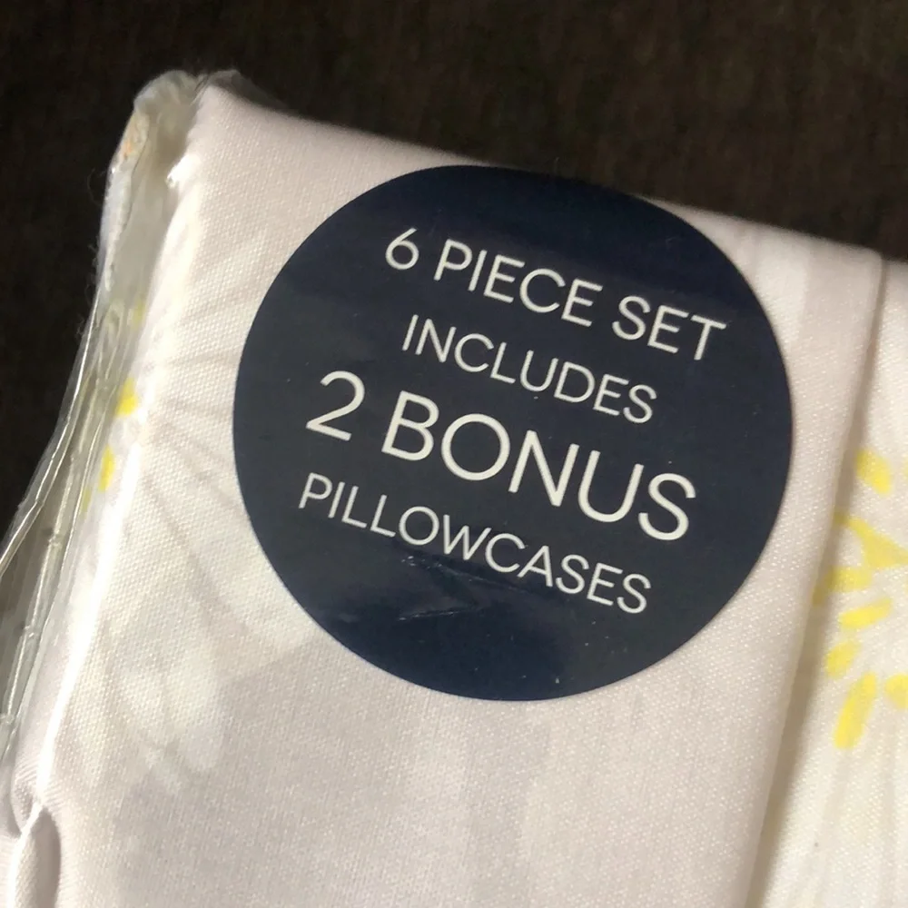 Trina Turk Stencil Dahlias QUEEN Sheet Set